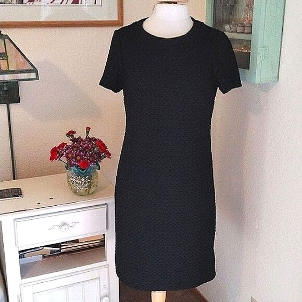 ECI Little Black Textured Dress
